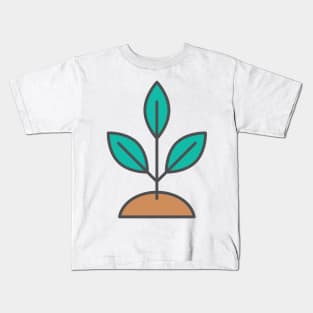 Sapling Environment Icon Kids T-Shirt